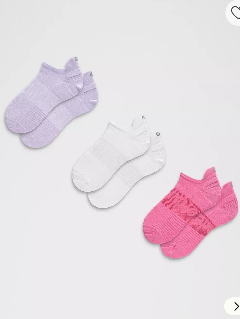 Lululemon Unisex Power Stride Tab Socks 3 Pack- M